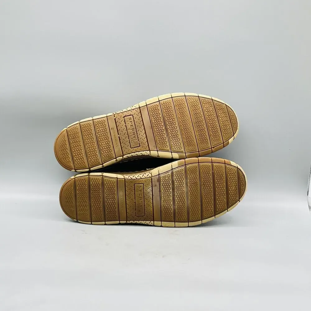 Sperry Shoes Mens 11 Brown Leather Mesh Top Sider Boat Moc Toe Casual Comfort